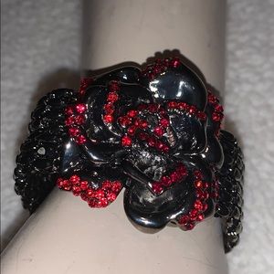 Red and silver bracelet